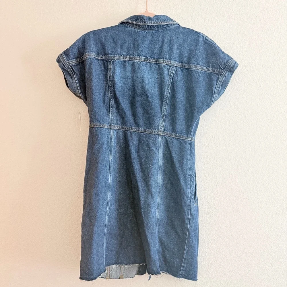 Free People Women’s Denim The City Mini Jean Dress Size Small NWT